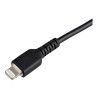 Startech Cable USB-A a Lightning Resistente de 15 cm - de Color Negro