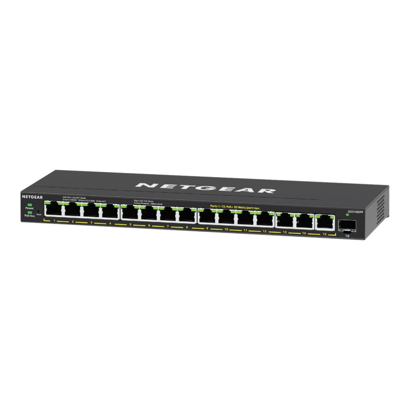 Netgear GS316EPP-100PES - 16-PORT Ge Plus Switch High-power | APLIUM