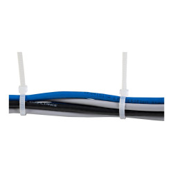 StarTech.com Bridas Sujetacables Blancas de 20 cm - Paquete de 100 - L
