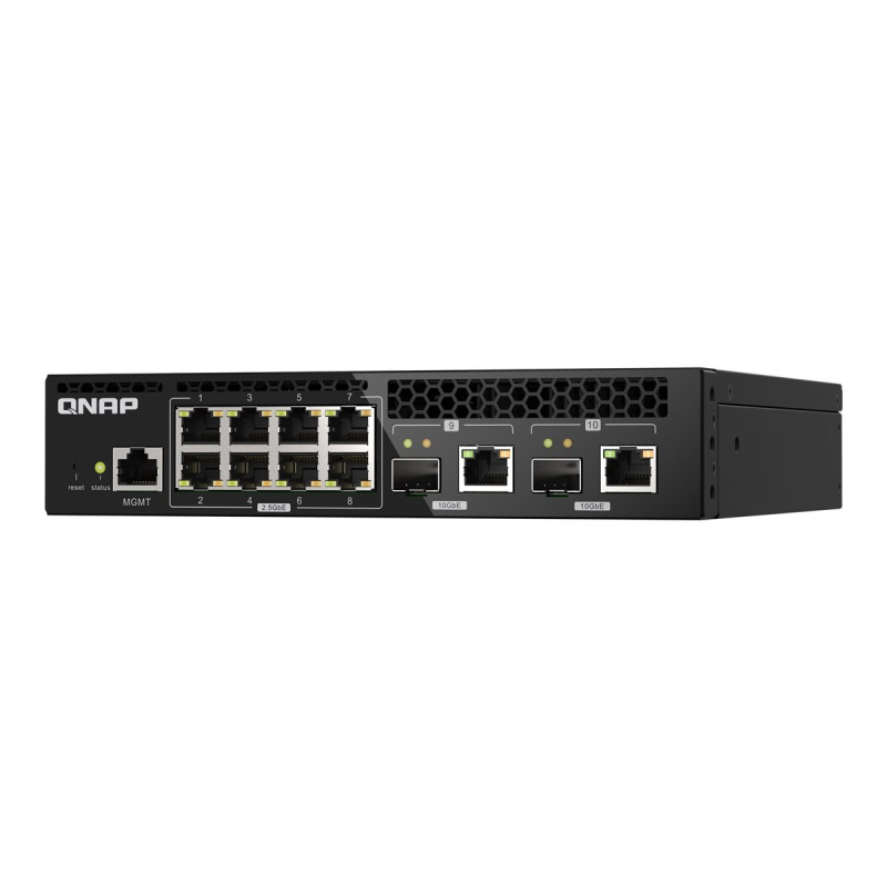 QNAP QSW-M2108R-2C - Conmutador - Gestionado - 8 x 2.5GBase-T + 2 x co