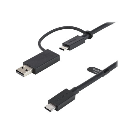 StarTech Cable USB-C de 1m con Llave Adaptador (Dongle) a USB-A - Cabl