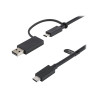 StarTech Cable USB-C de 1m con Llave Adaptador (Dongle) a USB-A - Cabl