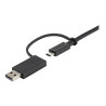 StarTech Cable USB-C de 1m con Llave Adaptador (Dongle) a USB-A - Cabl