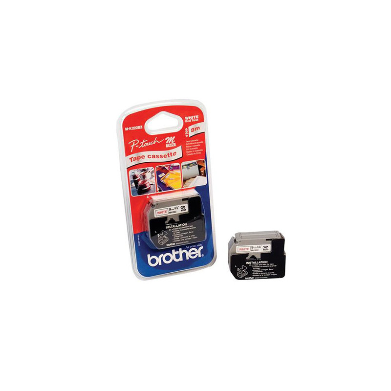 Tape/White/Red 9mm f P-Touch 8M