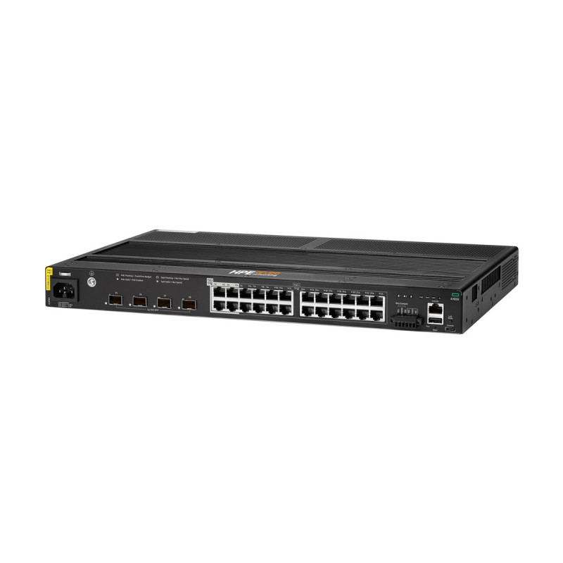 HPE Aruba 4100i - Conmutador - 20 x 10/100/1000 (PoE Class 4) + 4 x 10