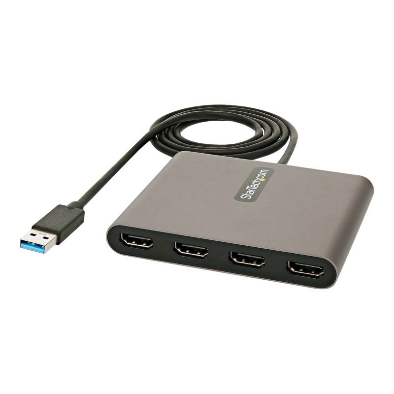StarTech.com Adaptador USB 3.0 a 4 Puertos HDMI - Tarjeta Gráfica y de