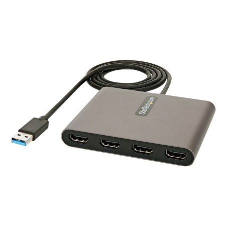 StarTech.com Adaptador USB 3.0 a 4 Puertos HDMI - Tarjeta Gráfica y de