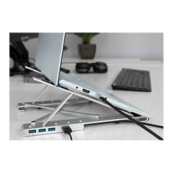 Targus - Soporte para ordenador portátil - con concentrador USB de 4 p