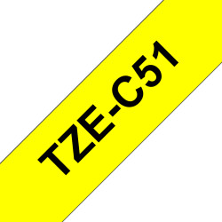 Tape/yellow w black overprint TZEC51 24m