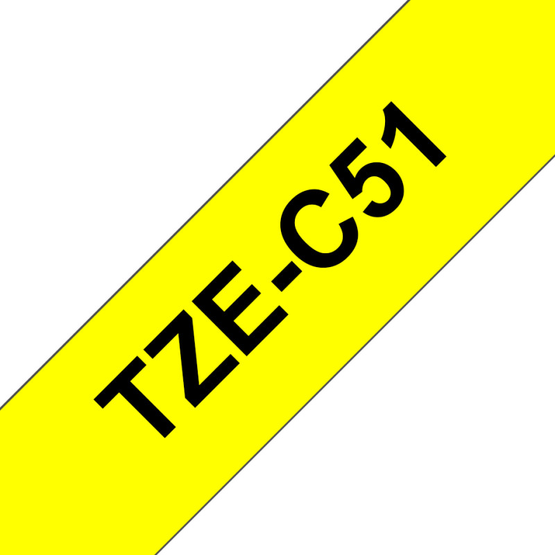 Tape/yellow w black overprint TZEC51 24m