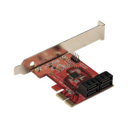 StarTech.com Tarjeta PCIe Controladora SATA de 4 Puertos - Tarjeta de