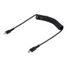 USB C To Lightning Cable - 50CM (20IN) Coiled Cable Black | APLIUM