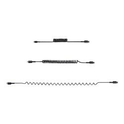USB C To Lightning Cable - 50CM (20IN) Coiled Cable Black | APLIUM
