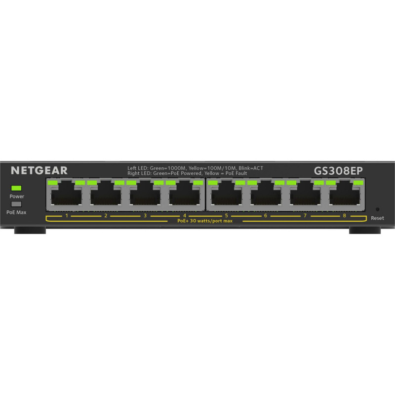 8PT GE Plus Switch W/POE+