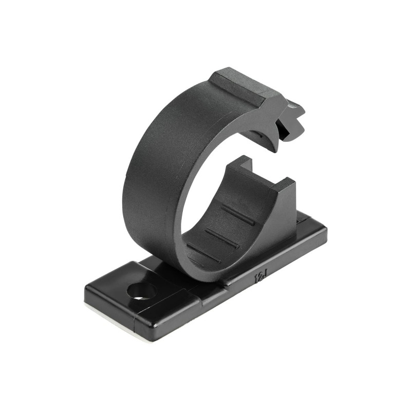 StarTech.com 100 Clips de Gestión de Cableado Adhesivos - Negro - Orga