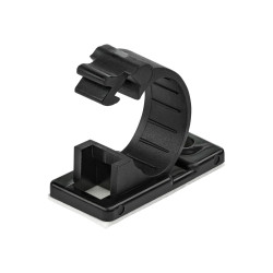 StarTech.com 100 Clips de Gestión de Cableado Adhesivos - Negro - Orga