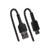 USB A To C Charging Cable - 50CM (20IN) Coiled Cable Black | APLIUM