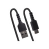USB A To C Charging Cable - 50CM (20IN) Coiled Cable Black | APLIUM