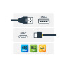 USB A To C Charging Cable - 50CM (20IN) Coiled Cable Black | APLIUM