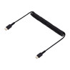 StarTech Cable de 1m de Carga USB C a USB C, Cable USB Tipo C Rizado d