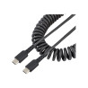 StarTech Cable de 1m de Carga USB C a USB C, Cable USB Tipo C Rizado d
