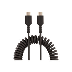StarTech Cable de 1m de Carga USB C a USB C, Cable USB Tipo C Rizado d