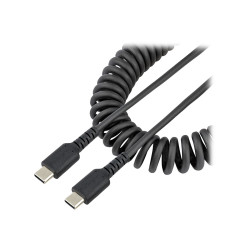 StarTech Cable de 50cm de Carga USB C a USB C, Cable USB Tipo C Rizado