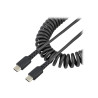 StarTech Cable de 50cm de Carga USB C a USB C, Cable USB Tipo C Rizado