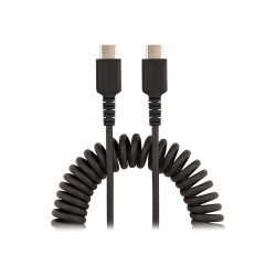 StarTech Cable de 50cm de Carga USB C a USB C, Cable USB Tipo C Rizado