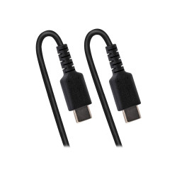StarTech Cable de 50cm de Carga USB C a USB C, Cable USB Tipo C Rizado