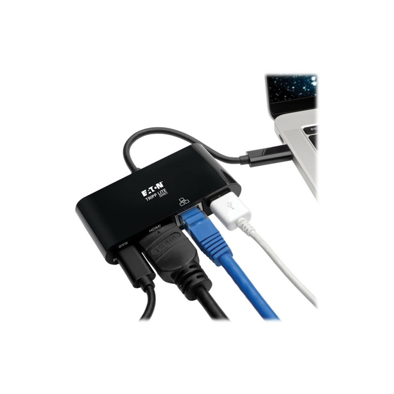 EATON TRIPP LITE USB-C Multiport Adapter - HDMI, USB 3.0 Port, GbE, 60