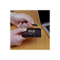 EATON TRIPP LITE USB-C Multiport Adapter - 4K HDMI, USB-A, GbE, Self-S