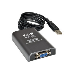 EATON TRIPP LITE USB 2.0 to VGA Dual-Monitor Adapter, 128 MB SDRAM, 19