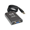 EATON TRIPP LITE USB 2.0 to VGA Dual-Monitor Adapter, 128 MB SDRAM, 19