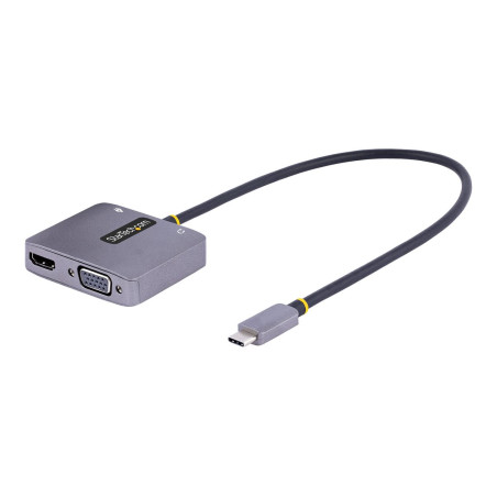 StarTech.com Adaptador de Vídeo USB C a HDMI/VGA 4K HDR, PD 3.0 de 100