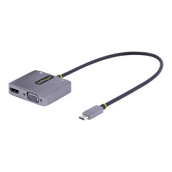 StarTech.com Adaptador de Vídeo USB C a HDMI/VGA 4K HDR, PD 3.0 de 100