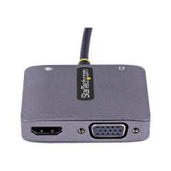 StarTech.com Adaptador de Vídeo USB C a HDMI/VGA 4K HDR, PD 3.0 de 100