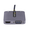 StarTech.com Adaptador de Vídeo USB C a HDMI/VGA 4K HDR, PD 3.0 de 100