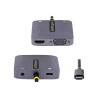 StarTech.com Adaptador de Vídeo USB C a HDMI/VGA 4K HDR, PD 3.0 de 100