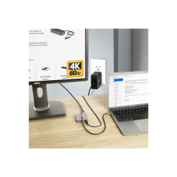 StarTech.com Adaptador de Vídeo USB C a HDMI/VGA 4K HDR, PD 3.0 de 100