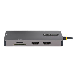 StarTech.com Adaptador Multipuertos USB C 2x HDMI 4K 60Hz, Hub USB-A 3
