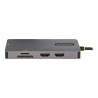StarTech.com Adaptador Multipuertos USB C 2x HDMI 4K 60Hz, Hub USB-A 3