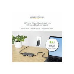 StarTech.com Adaptador Multipuertos USB C 2x HDMI 4K 60Hz, Hub USB-A 3