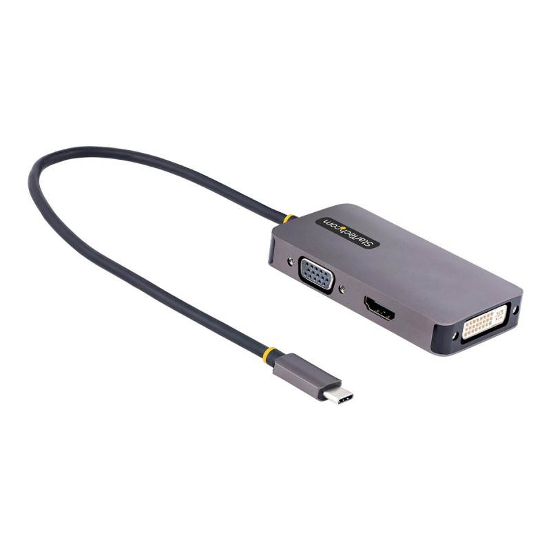 StarTech.com Adaptador de Vídeo USBC HDMI/VGA/DVI 4K 60Hz Aluminio - E