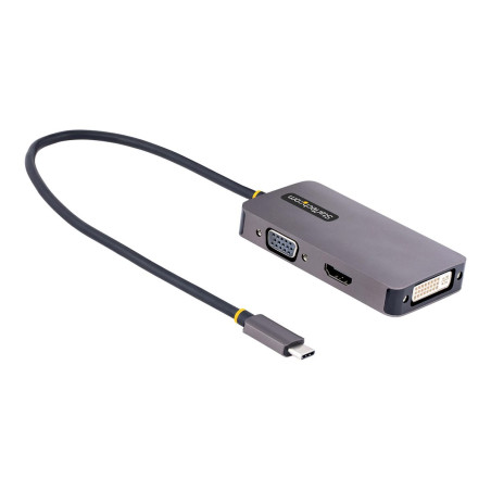 StarTech.com Adaptador de Vídeo USBC HDMI/VGA/DVI 4K 60Hz Aluminio - E
