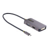 StarTech.com Adaptador de Vídeo USBC HDMI/VGA/DVI 4K 60Hz Aluminio - E