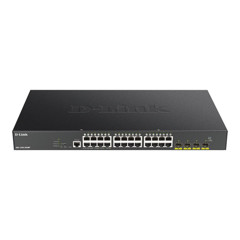 D-Link DGS 1250-28XMP - Conmutador - L3 Lite - inteligente - 24 x 10/1