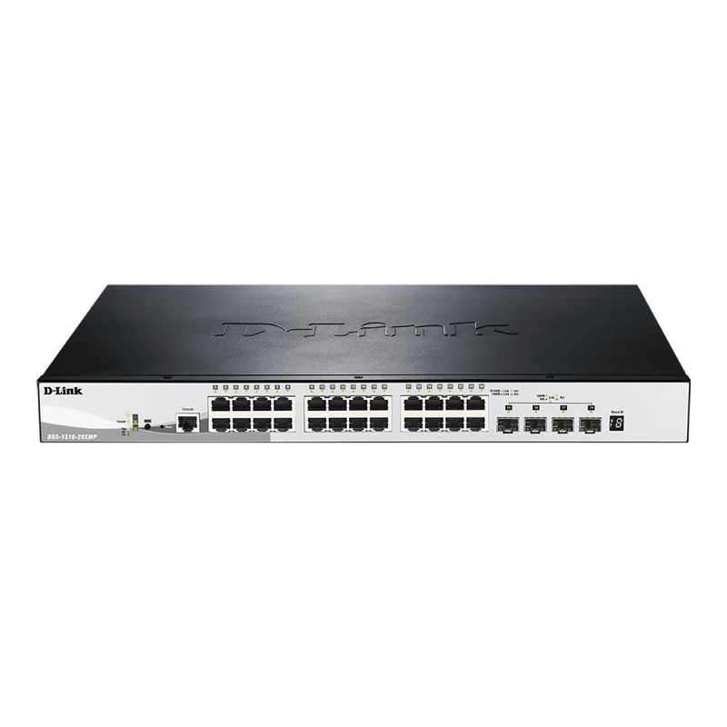 D-Link DGS 1510-28XMP - Conmutador - L3 - inteligente - 24 x 10/100/10