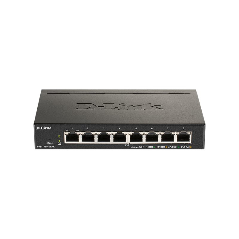 Switch D-Link DGS-1100-08PV2 8 Puertos/ RJ-45 10/100/1000 PoE