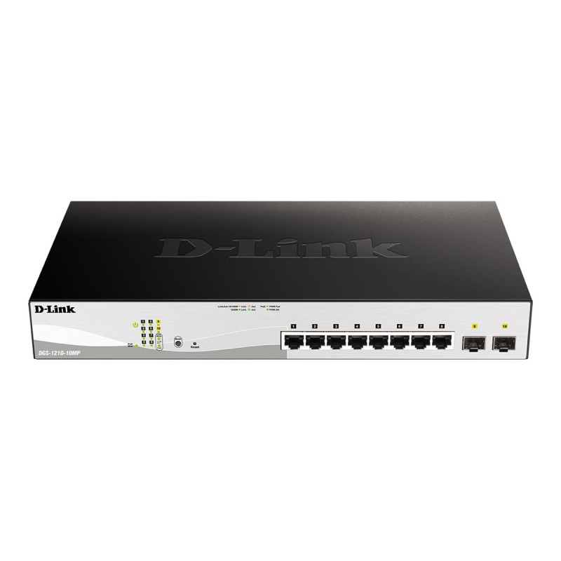 Switch Gestionable D-Link DGS-1210-10MP 10 Puertos/ RJ-45 10/100/1000/